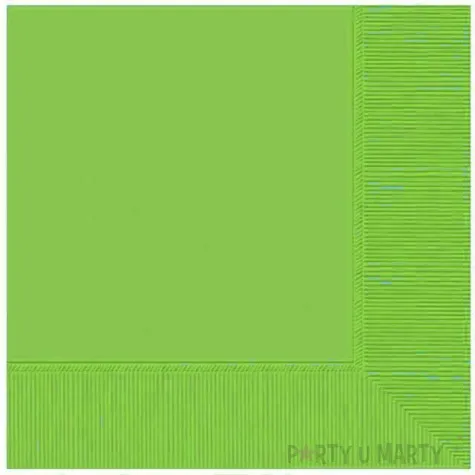 serwetki gladkie zielone kiwi amscan 33 cm 20 szt