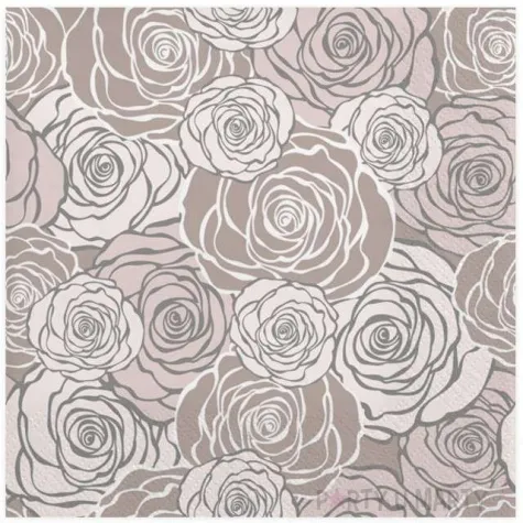 serwetki grafika rozy rozowa maki 33 cm 20 szt