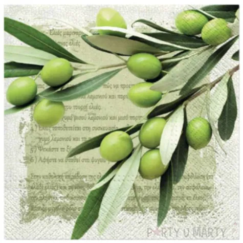serwetki greckie oliwki paw 33 cm 20 szt