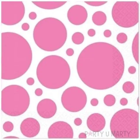 serwetki grochy amscan rozowe 33 cm 20 szt