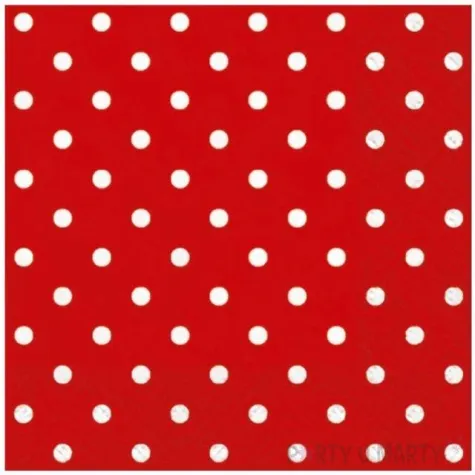 serwetki grochy czerwony paw 25 cm 20 szt