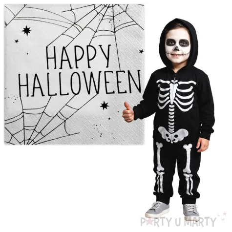 serwetki halloween straszne pajeczyny biale amscan 33 cm 16 szt
