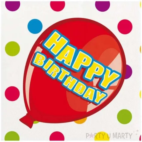 serwetki happy birthday balonik 25 cm 16 szt