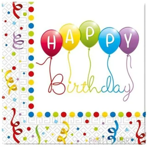serwetki happy birthday baloniki 33 cm procos 20 szt