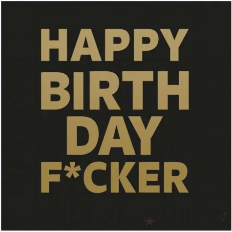 serwetki happy birthday fucker czarne folat 33 cm 20 szt