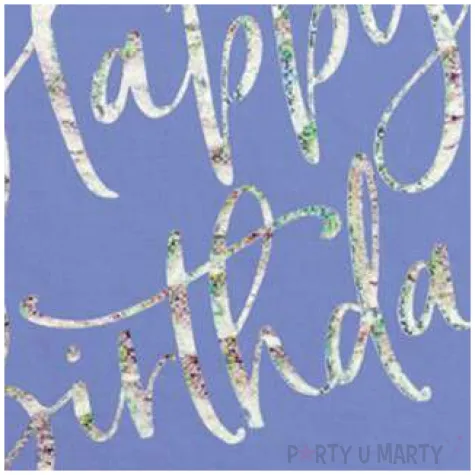 serwetki happy birthday granatowy partydeco 33cm
