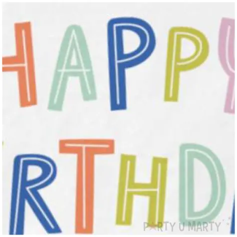 serwetki happy birthday mix folat 33 cm 20 szt