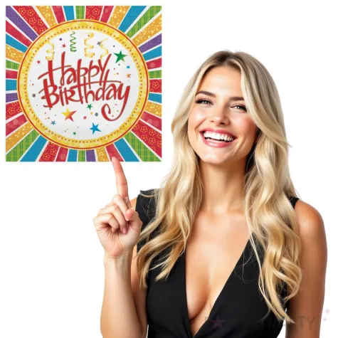 serwetki happy birthday w paski maki 33 cm 20 szt