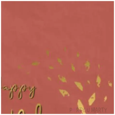 serwetki happy birthday zlota rama rozowe folat 33 cm 20 szt