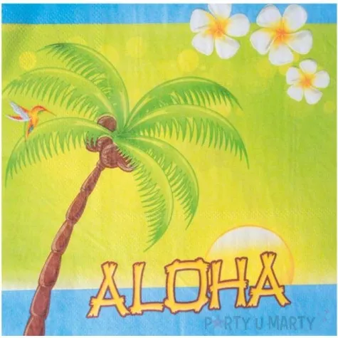 serwetki hawajskie party aloha funnyfashion 33 cm 20 szt