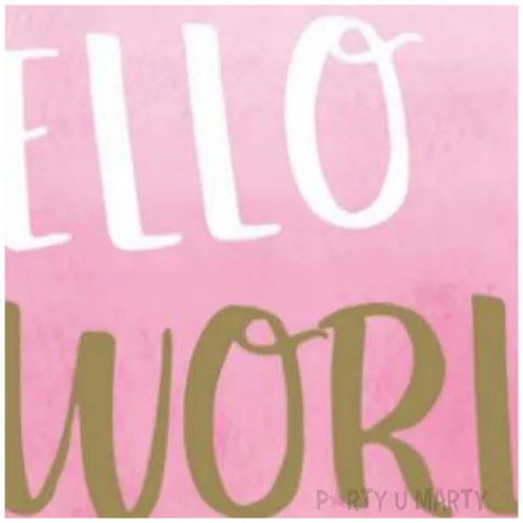 serwetki hello world gwiazdki i serca rozowy jasny amscan 33 cm 16 szt