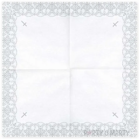 serwetki i komunia swieta srebrny partydeco 33 cm 20 szt