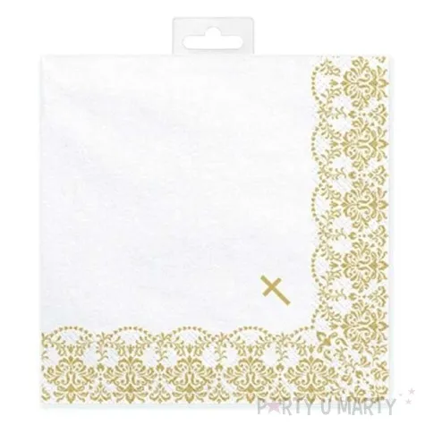 serwetki i komunia zloty ornament partypal 33 cm 20 szt