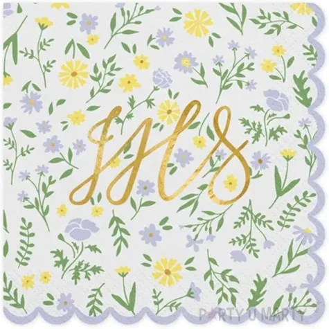 serwetki ihs z kwiatami partydeco 33 cm 20 szt