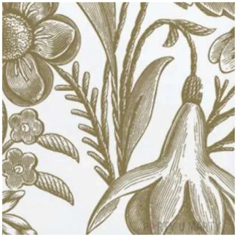 serwetki ilustrowane zlote kwiaty maki 33 cm 20 szt