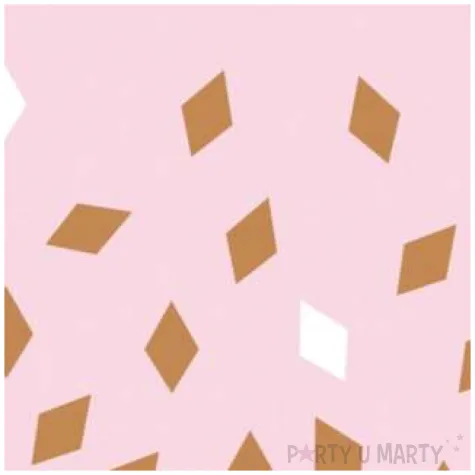 serwetki impreza amscan rozowo zloto 33 cm 16 szt