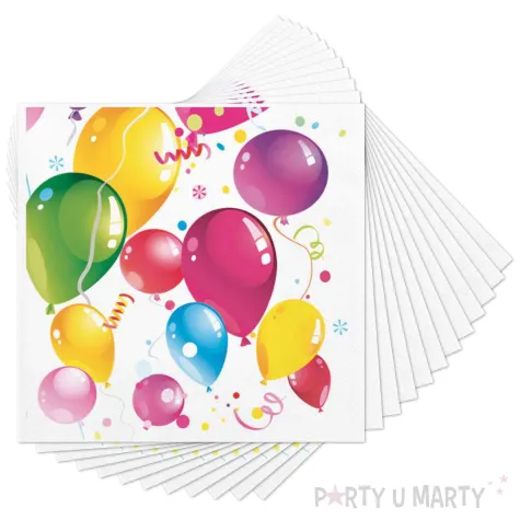 serwetki imprezujace balony maki 33 cm 20 szt