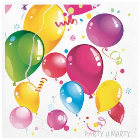 serwetki imprezujace balony maki 33 cm 20 szt