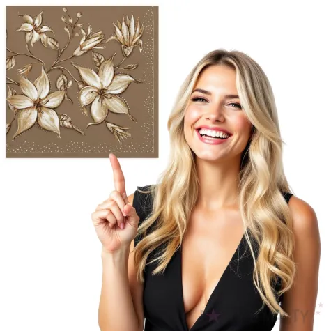 serwetki japonskie lilie maki 33 cm 20 szt