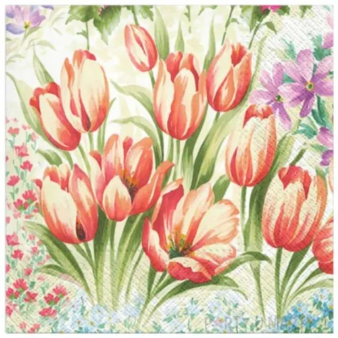 serwetki jasne tulipany paw 33 cm 20 szt