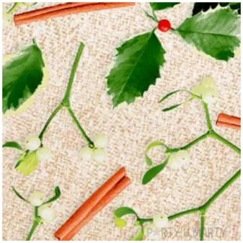 serwetki jemiola ostrokrzew i bombki maki 33 cm 20 szt