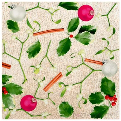 serwetki jemiola ostrokrzew i bombki maki 33 cm 20 szt