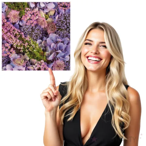 serwetki jesienne fioletowe kwiaty maki 33 cm 20 szt