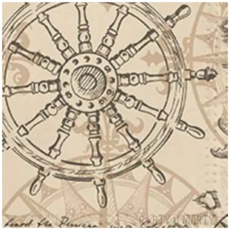 serwetki kartografia bezowe paw 33 cm 20 szt