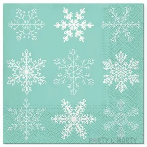 serwetki klasyczne platki sniegu mietowe paw 33 cm 20 szt