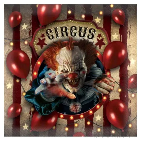 serwetki klaun halloween guirca 33cm 12 szt