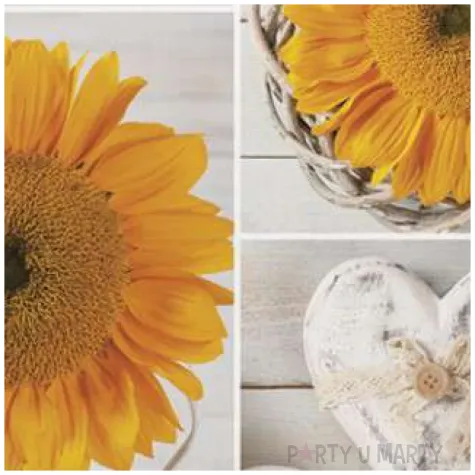 serwetki kolaz ze slonecznikow maki 33 cm 20 szt