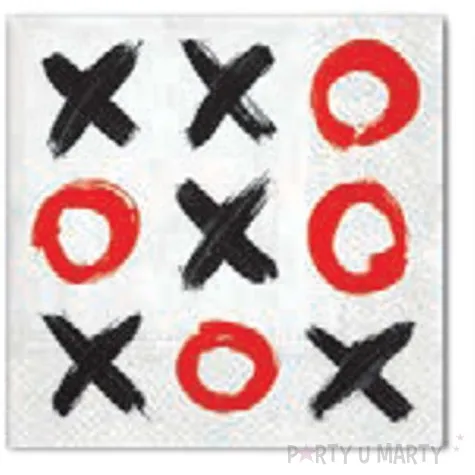 serwetki kolko i krzyzyk paw 33 cm 20 szt