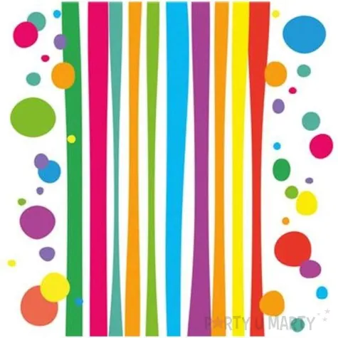 serwetki kolorowe paski i grochy fresh arpex 33 cm 20 szt