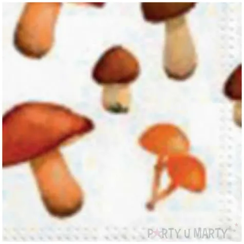 serwetki kompozycja grzybow paw 33 cm 20 szt