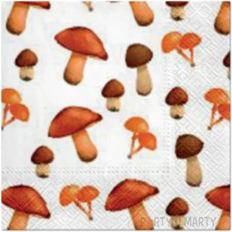 serwetki kompozycja grzybow paw 33 cm 20 szt