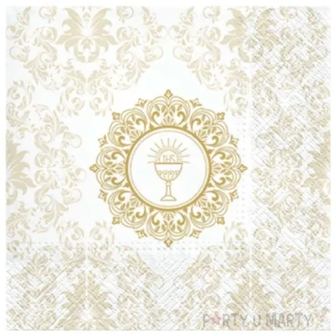 serwetki komunia ornament paw 33 cm 20 szt