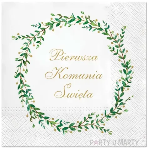 serwetki komunia swieta galazki paw 33 cm 20 szt