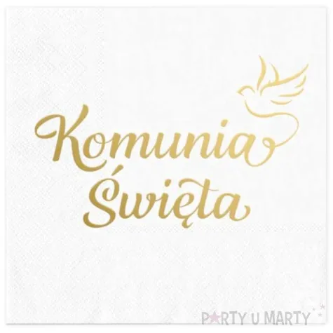 serwetki komunia swieta golabek partypal 33 cm 10 szt
