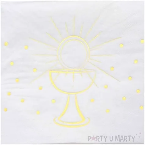 serwetki komunia swieta hostia zloty chaks 33 cm 20 szt