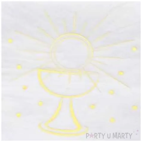 serwetki komunia swieta hostia zloty chaks 33 cm 20 szt