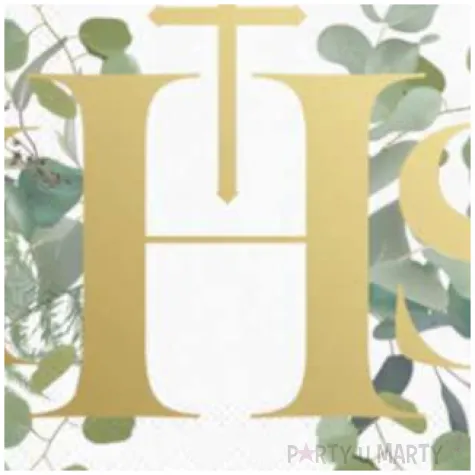 serwetki komunia swieta ihs eukaliptus partypal 33 cm 20 szt