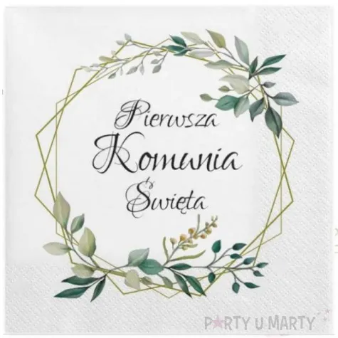 serwetki komunia swieta jix 33x33 cm 20 szt