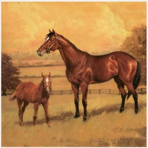 serwetki konie na obrazie maki 33 cm 20 szt