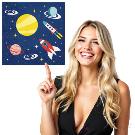 serwetki kosmiczna podroz paw 33 cm 20 szt