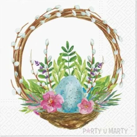 serwetki koszyk wielkanocny paw 33 cm 20 szt