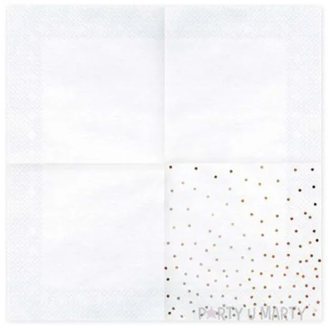 serwetki kropki biale partydeco 33cm