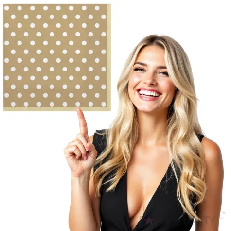 serwetki kropki duze bezowe maki 33 cm 20 szt