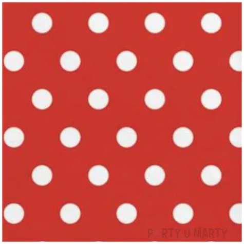 serwetki kropki duze czerwone partypal 33 cm 10 szt