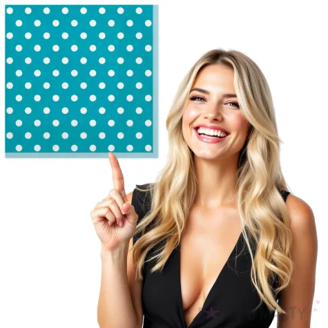 serwetki kropki duze niebieskie maki 33 cm 20 szt