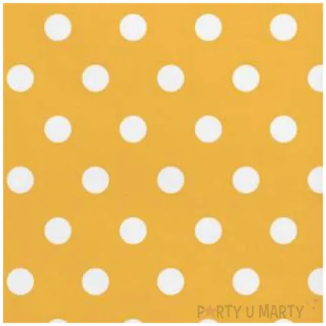 serwetki kropki duze zolte maki 33 cm 20 szt